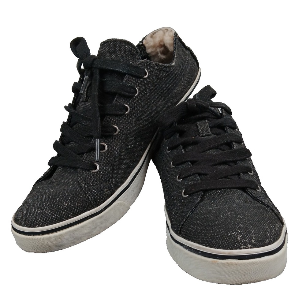 Ugg Australia Men's Canvas‎ Lace Up Sneakers Shoes Charcoal Gray Size 8.5